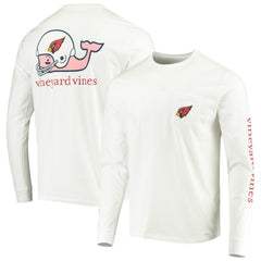 Arizona Cardinals Vineyard Vines Whale Helmet Long Sleeve T-Shirt - White T-shirts