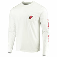 Arizona Cardinals Vineyard Vines Whale Helmet Long Sleeve T-Shirt - White T-shirts