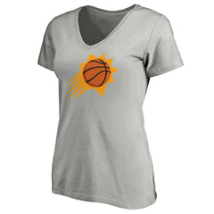 Phoenix Suns Women's Primary Logo Team V-Neck T-Shirt Gray - Fanatics