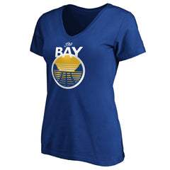 Golden State Warriors Women's The Bay Statement Edition V-Neck T-Shirt Royal outlet