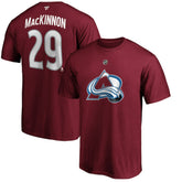 Nathan MacKinnon Colorado Avalanche Fanatics Authentic Stack Player Name & Number T-Shirt - Burgundy | US 3706505