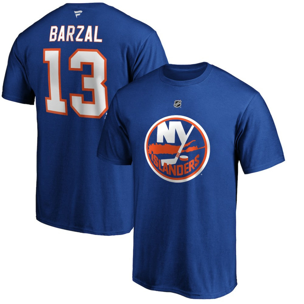 Mathew Barzal New York Islanders Fanatics Authentic Stack Player Name & Number T-Shirt - Royal | US 3706538