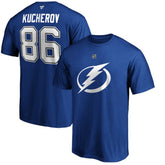 Nikita Kucherov Tampa Bay Lightning Fanatics Authentic Stack Player Name & Number T-Shirt - Blue | US 3706569