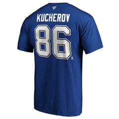 Nikita Kucherov Tampa Bay Lightning Fanatics Authentic Stack Player Name & Number T-Shirt - Blue | US 3706569