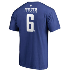 Brock Boeser Vancouver Canucks Fanatics Authentic Stack Player Name & Number T-Shirt - Blue | US 3706577