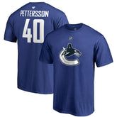 Elias Pettersson Vancouver Canucks Fanatics Authentic Stack Player Name & Number T-Shirt - Blue | US 3706578