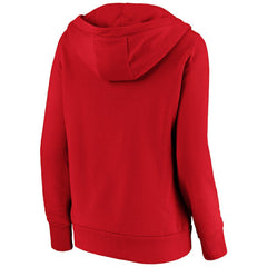 Kansas City Chiefs Women's Primary Team Logo V-Neck Pullover Hoodie - Red Hoodies