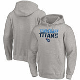 Tennessee Titans Fade Out Fitted Pullover Hoodie - Heather Gray Hoodies