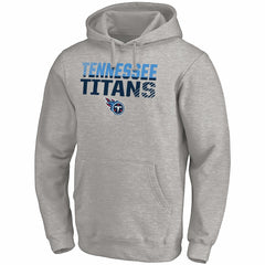 Tennessee Titans Fade Out Fitted Pullover Hoodie - Heather Gray Hoodies