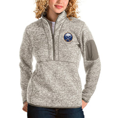 Buffalo Sabres Antigua Women's Fortune Half-Zip Sweatshirt - Oatmeal | US 3719053