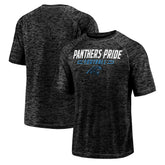 Carolina Panthers Nickname Wordmark Raglan Space Dye T-Shirt - Black T-shirts