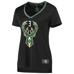 George Hill Milwaukee Bucks Women's Fast Break Replica Player Jersey Statement Edition Black - Fanatics