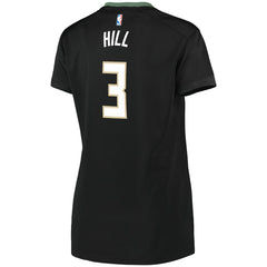 George Hill Milwaukee Bucks Women's Fast Break Replica Player Jersey Statement Edition Black - Fanatics