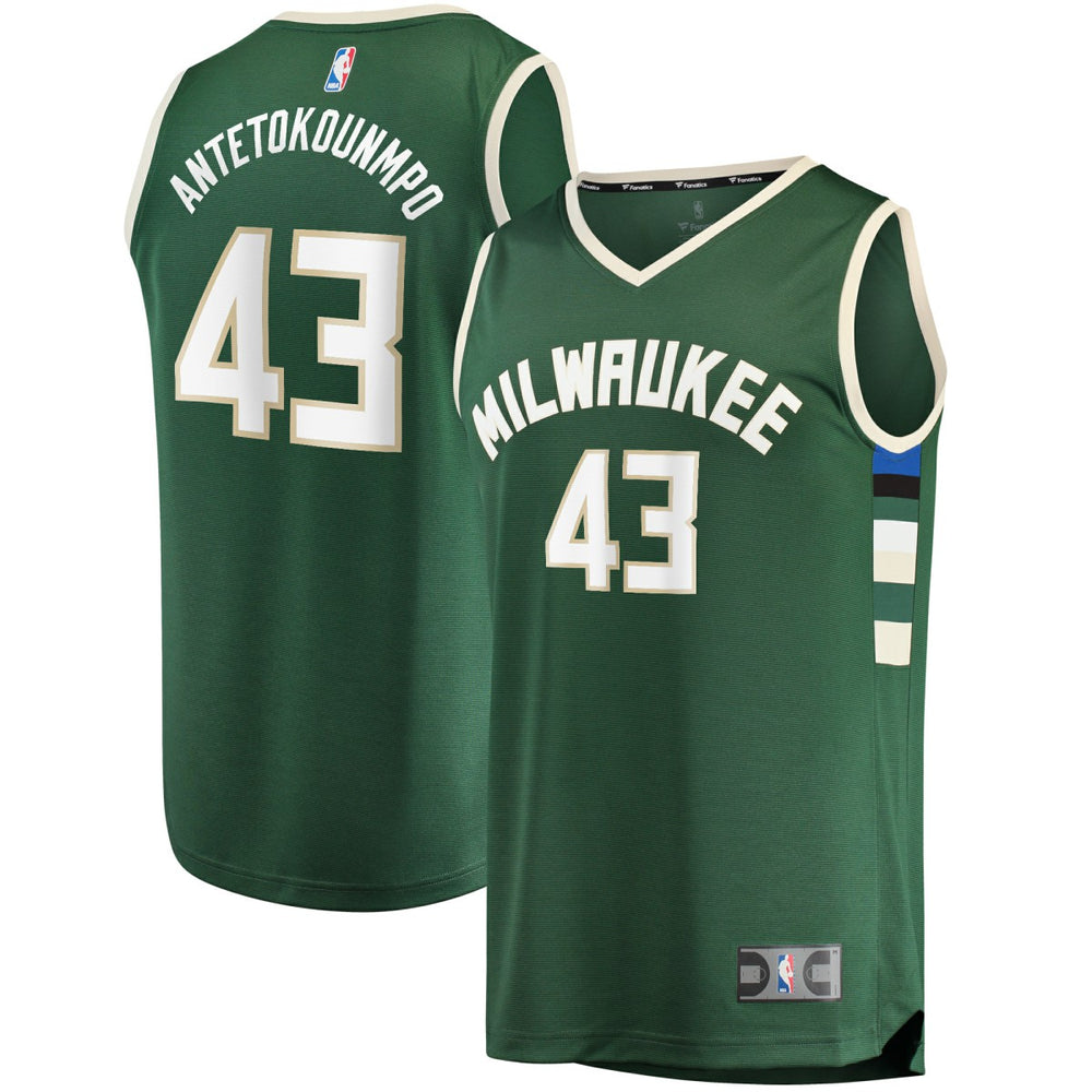 Thanasis Antetokounmpo Milwaukee Bucks Fast Break Replica Player Jersey Icon Edition Hunter Green - Fanatics