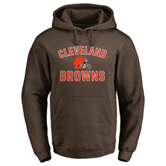Cleveland Browns Victory Arch Team Fitted Pullover Hoodie - Brown Hoodies