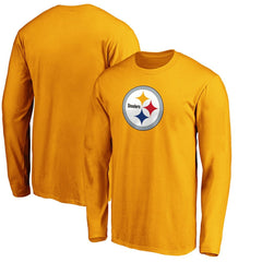 Pittsburgh Steelers Primary Logo Long Sleeve T-Shirt - Gold T-shirts