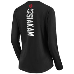 Pascal Siakam Toronto Raptors Women's Playmaker Name & Number Long Sleeve T-Shirt Black - Fanatics
