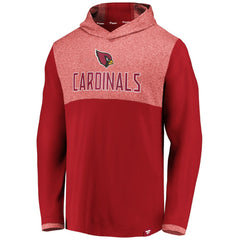 Arizona Cardinals Iconic Marbled Clutch Hoodie Long Sleeve T-Shirt - Cardinal Hoodies