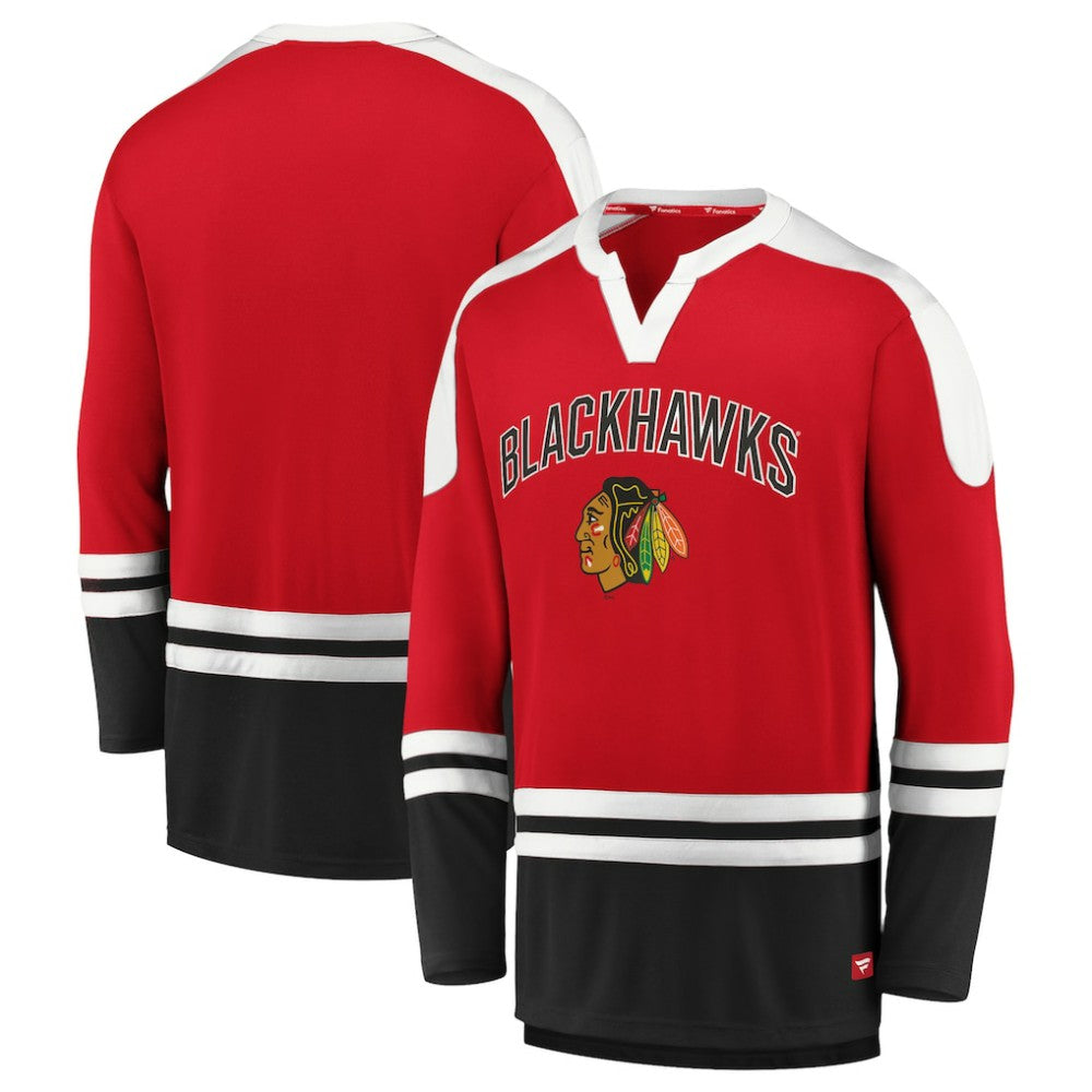 Chicago Blackhawks Fanatics Iconic Slapshot Long Sleeve T-Shirt - Red/Black | US 3745627