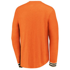Philadelphia Flyers Fanatics True Classics Henley Long Sleeve T-Shirt - Heathered Orange | US 3747618