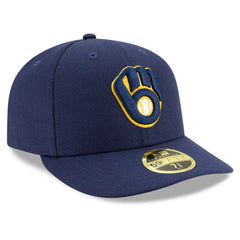 Milwaukee Brewers New Era Authentic Collection On-Field Low Profile 59FIFTY Fitted Hat - Navy Hats