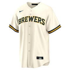 Christian Yelich Milwaukee Brewers Nike Home Replica Player Jersey - Cream Jerseys