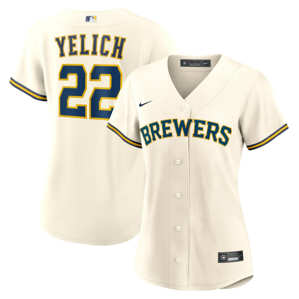 Christian Yelich Milwaukee Brewers Nike Women's Home Replica Player Jersey - Cream Jerseys