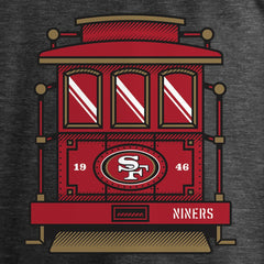 San Francisco 49ers Hometown Trolley Car Long Sleeve T-Shirt - Heather Gray T-shirts