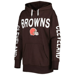 Cleveland Browns G-III 4Her by Carl Banks Women's Extra Point Pullover Hoodie - Brown Hoodies