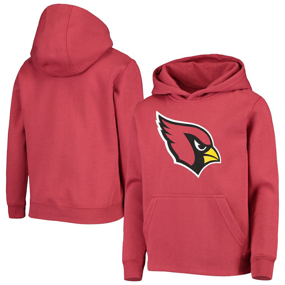 Arizona Cardinals Youth Primary Team Logo Pullover Hoodie - Cardinal Hoodies