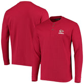 Kansas City Chiefs Dunbrooke Logo Maverick Thermal Henley Long Sleeve T-Shirt - Red T-shirts