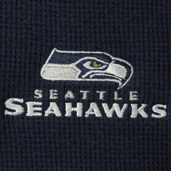 Seattle Seahawks Dunbrooke Logo Maverick Thermal Henley Long Sleeve T-Shirt - Navy T-shirts