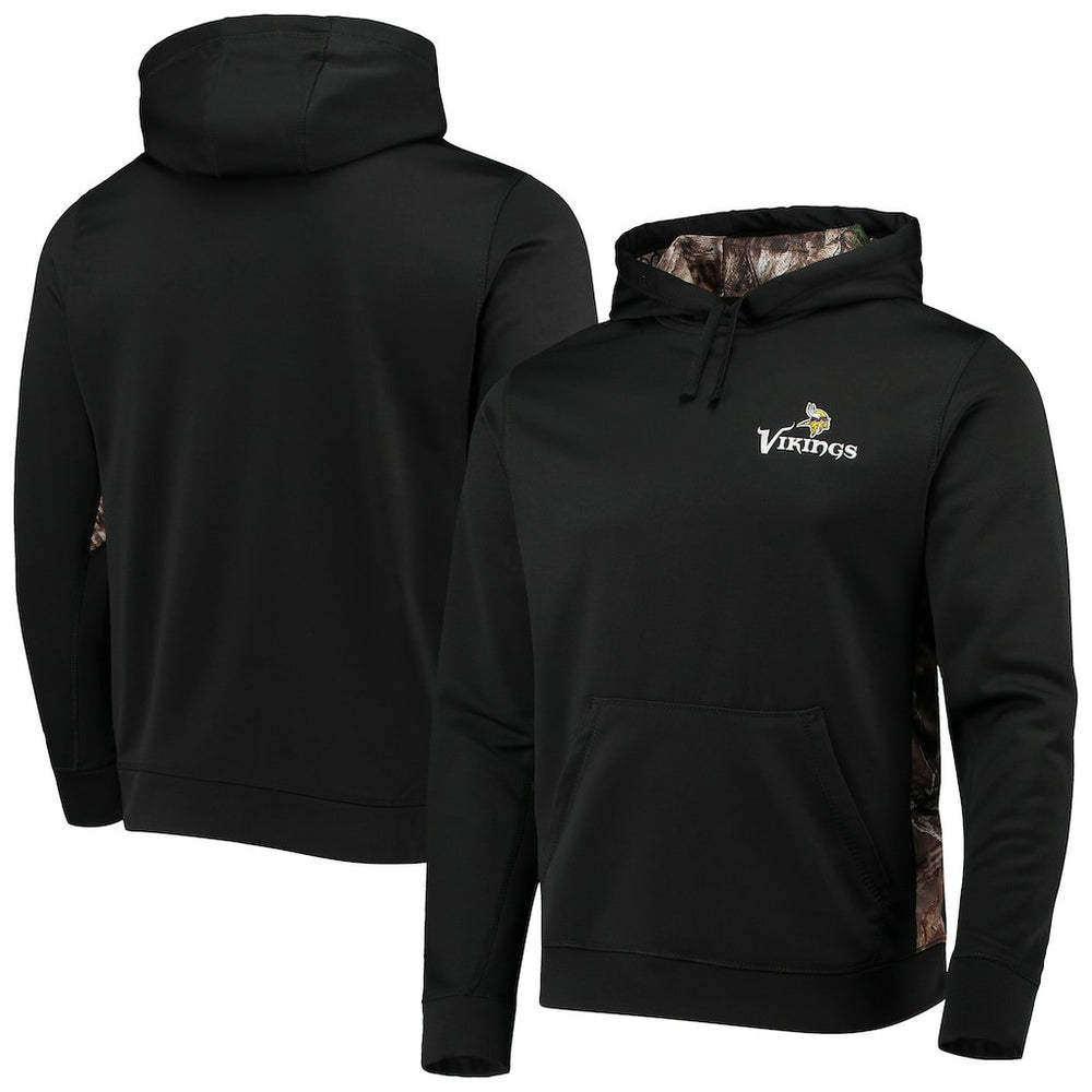 Minnesota Vikings Dunbrooke Logo Ranger Pullover Hoodie - Black/Realtree Camo Hoodies