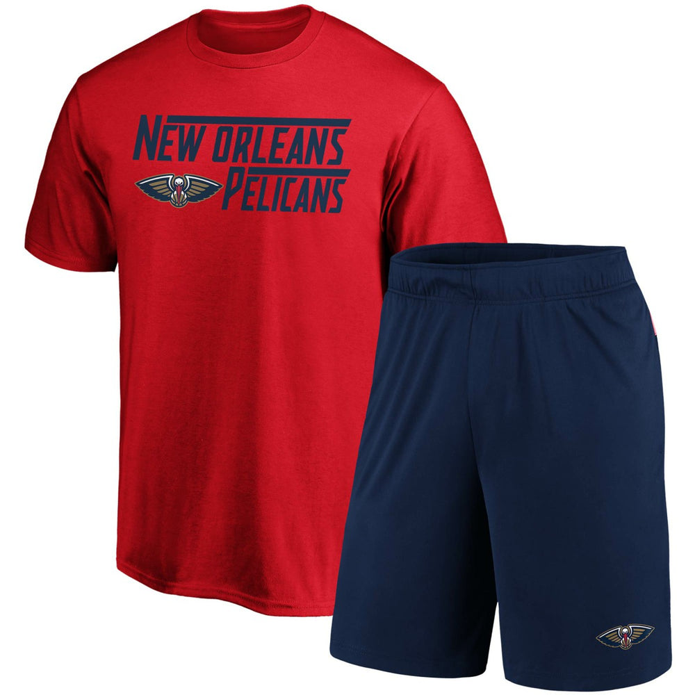 New Orleans Pelicans T-Shirt & Shorts Combo Pack Red/Navy - Fanatics outlet