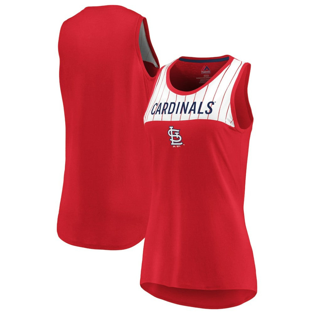 St. Louis Cardinals Majestic Women's Break From Tradition Tank Top - Red Tanks