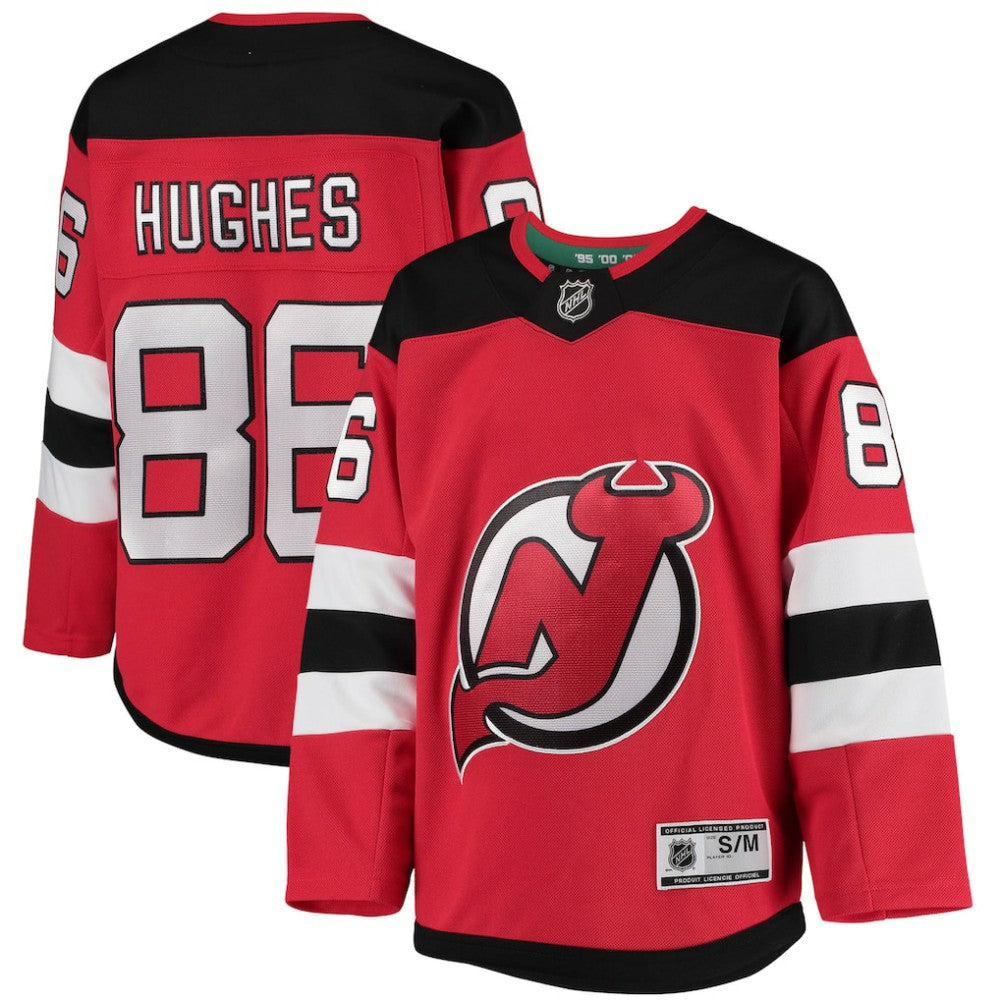 Jack Hughes New Jersey Devils Youth Home Premier Player Jersey - Red | US 3791527