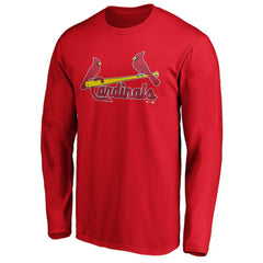St. Louis Cardinals Fanatics Official Wordmark Long Sleeve T-Shirt - Red T-shirts