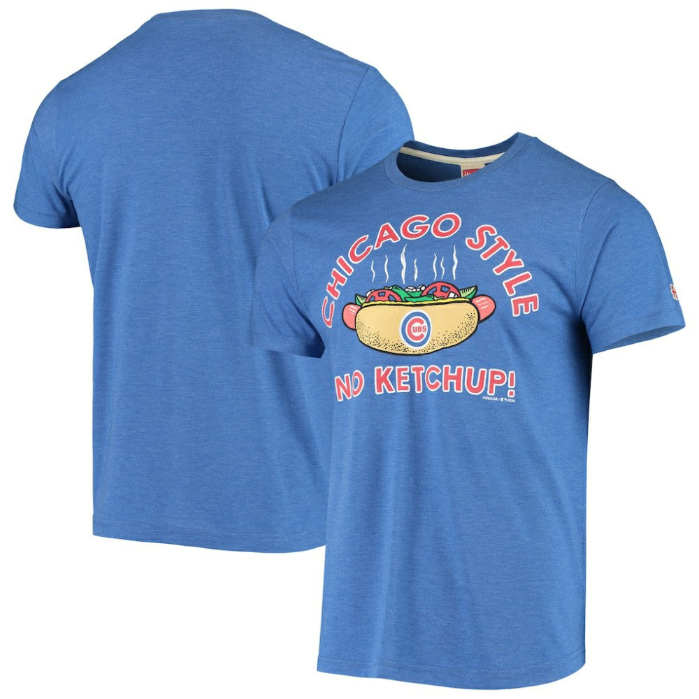 Chicago Cubs Hyperlocal Tri-Blend T-Shirt - Royal T-shirts