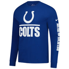 Indianapolis Colts Split Local Long Sleeve T-Shirt - Royal T-shirts