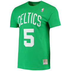 Kevin Garnett Boston Celtics Hardwood Classics Stitch Name & Number T-Shirt Kelly Green - Mitchell & Ness