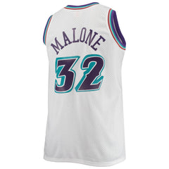 Karl Malone Utah Jazz 1996/97 Big & Tall Hardwood Classics Swingman Jersey White - Mitchell & Ness