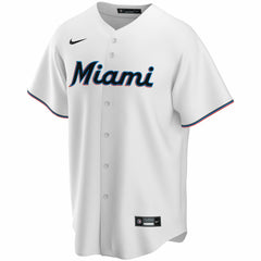 Miami Marlins Nike Home Replica Custom Jersey - White Jerseys