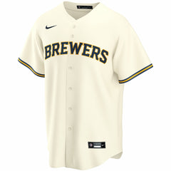 Milwaukee Brewers Nike Home Replica Custom Jersey - Cream Jerseys