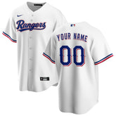 Texas Rangers Nike Home Replica Custom Jersey - White Jerseys