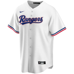 Texas Rangers Nike Home Replica Custom Jersey - White Jerseys