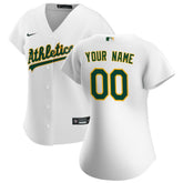 Athletics Nike Women's Home Replica Custom Jersey - White Jerseys