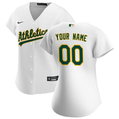 Athletics Nike Women's Home Replica Custom Jersey - White Jerseys