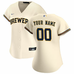 Milwaukee Brewers Nike Women's Home Replica Custom Jersey - Cream Jerseys