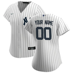 New York Yankees Nike Women's Home Replica Custom Jersey - White Jerseys
