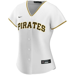 Pittsburgh Pirates Nike Women's Home Replica Custom Jersey - White Jerseys